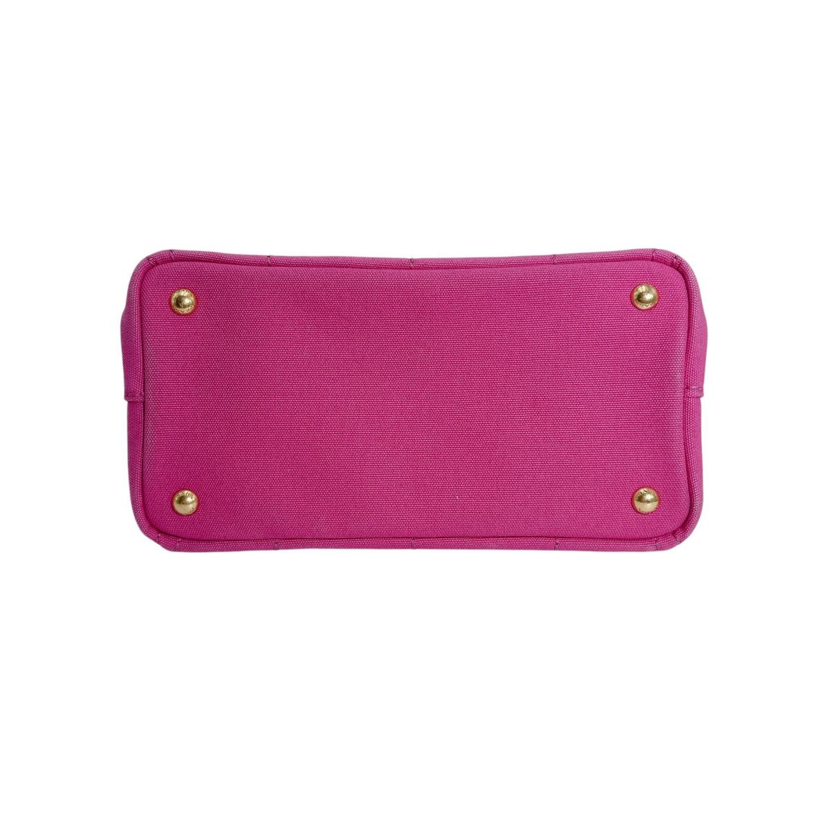 プラダ PRADA トートバッグ
 トートバッグ キャンバス カナパトート デニム BN2439 ピンク 【SS】
 【中古】