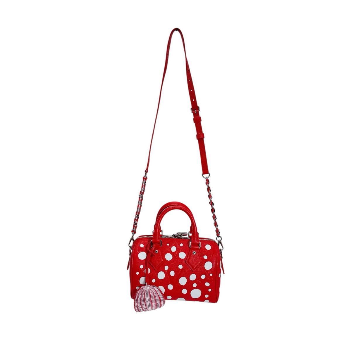 ルイヴィトン LOUIS VUITTON ショルダーバッグ
 ハンドバッグ アンプラント スピーディ･バンドリエール25 草間彌生 モノグラムアンプラント M46411 レッド LV
 【中古】