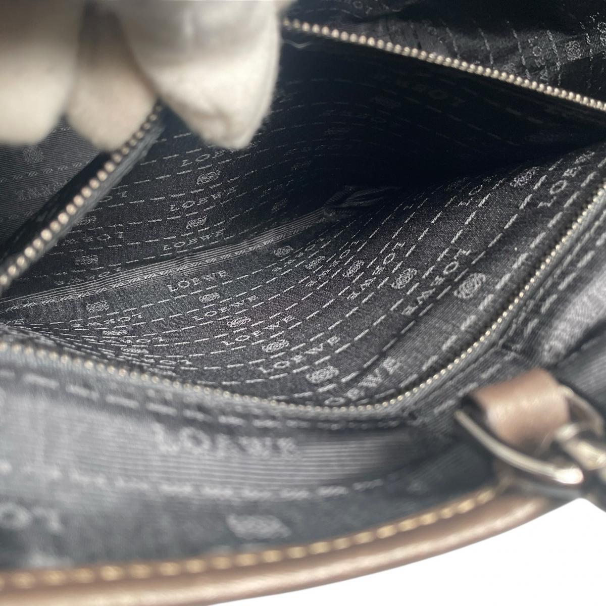 ロエベ LOEWE トートバッグ
 ヘリテージバッグ カーフスキン マドリード レザー ベージュ 【SS】
 【中古】