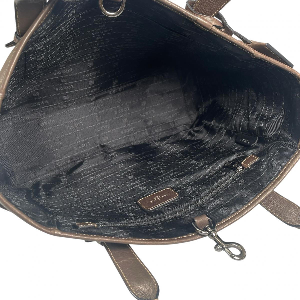 ロエベ LOEWE トートバッグ
 ヘリテージバッグ カーフスキン マドリード レザー ベージュ 【SS】
 【中古】