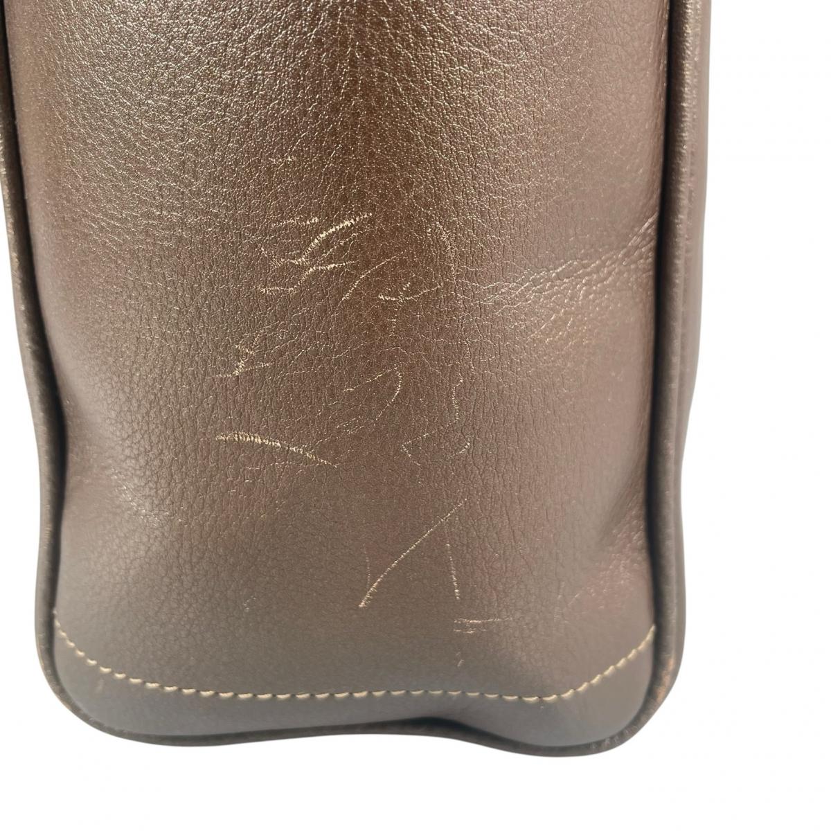 ロエベ LOEWE トートバッグ
 ヘリテージバッグ カーフスキン マドリード レザー ベージュ 【SS】
 【中古】