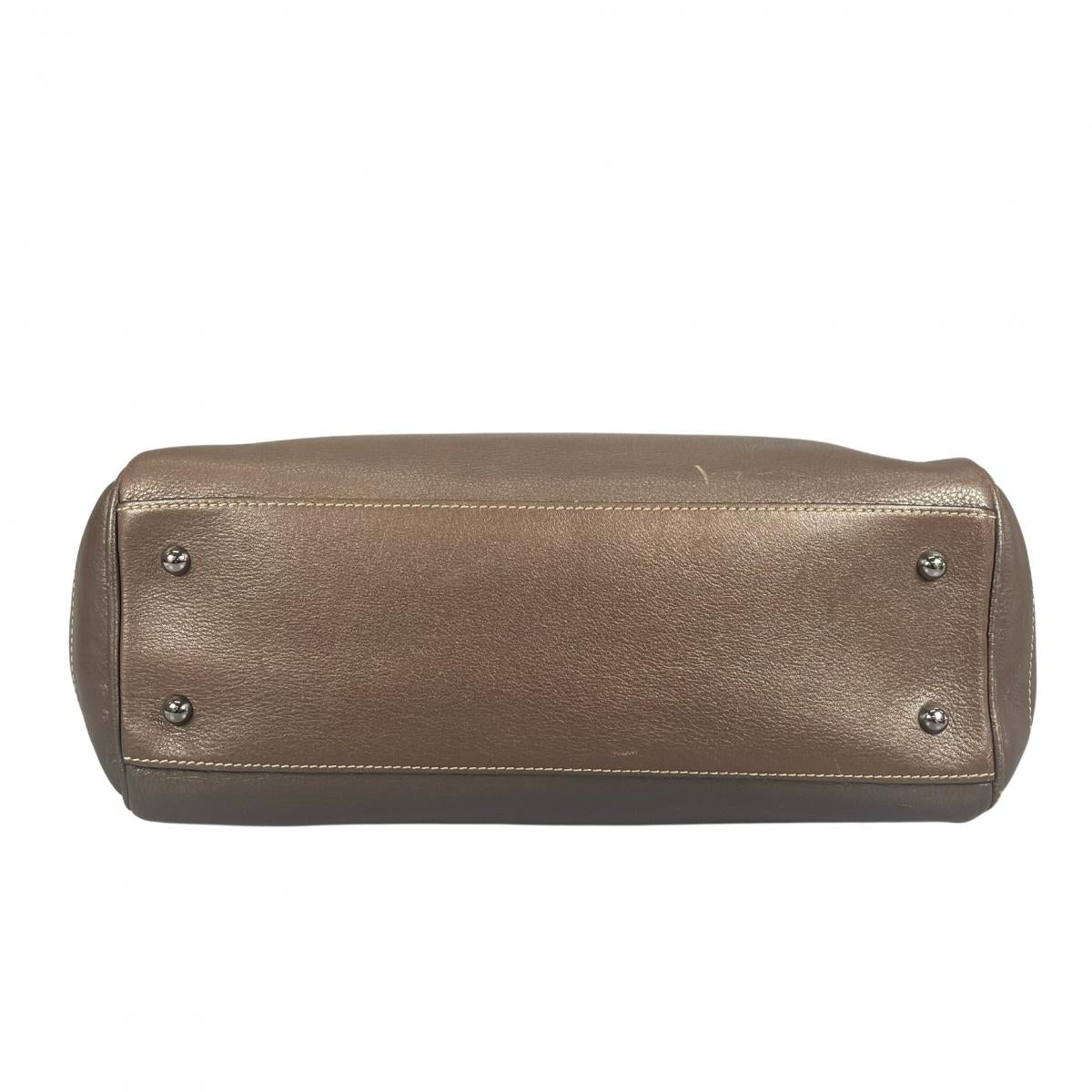 ロエベ LOEWE トートバッグ
 ヘリテージバッグ カーフスキン マドリード レザー ベージュ 【SS】
 【中古】