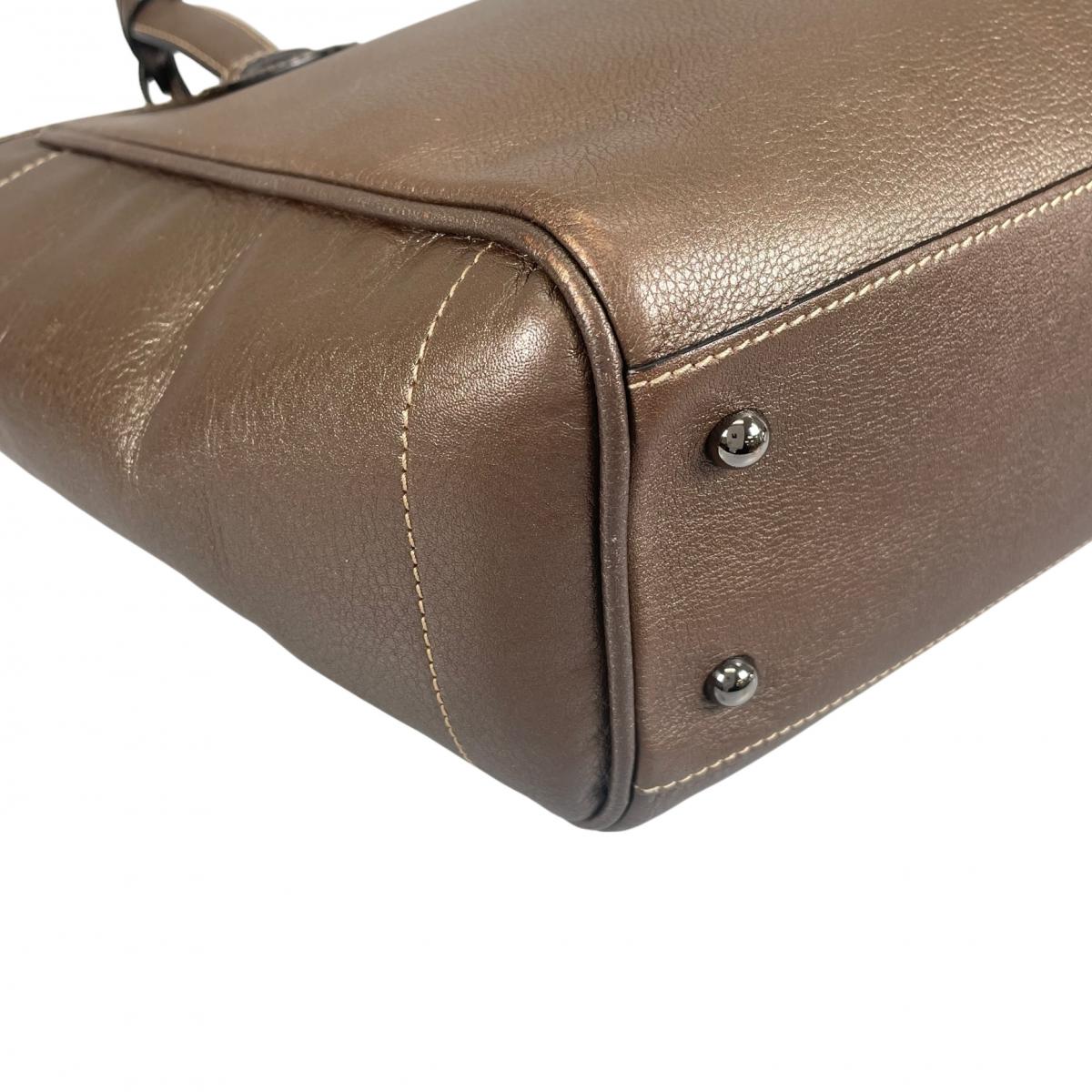 ロエベ LOEWE トートバッグ
 ヘリテージバッグ カーフスキン マドリード レザー ベージュ 【SS】
 【中古】