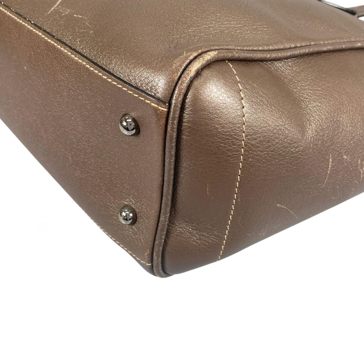 ロエベ LOEWE トートバッグ
 ヘリテージバッグ カーフスキン マドリード レザー ベージュ 【SS】
 【中古】