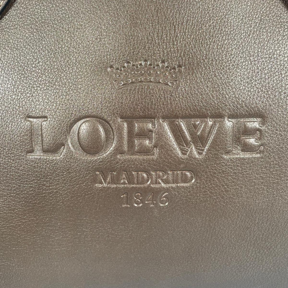 ロエベ LOEWE トートバッグ
 ヘリテージバッグ カーフスキン マドリード レザー ベージュ 【SS】
 【中古】
