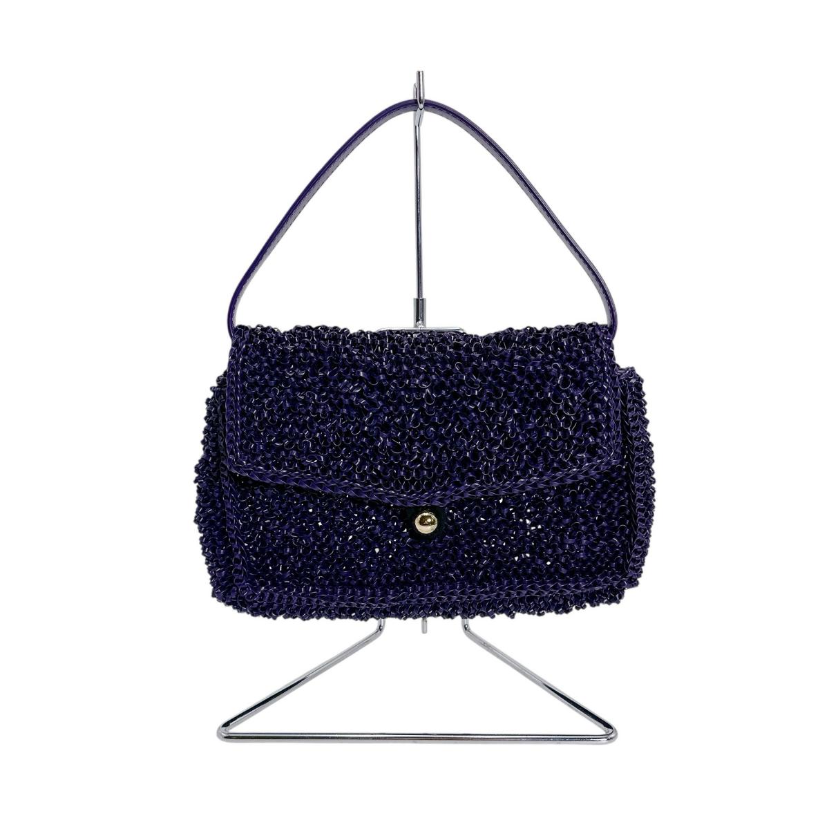 アンテプリマ ANTEPRIMA ハンドバッグ
 ワイヤーバッグ パーティー 結婚式 ワイヤー パープル 【SS】
 【中古】