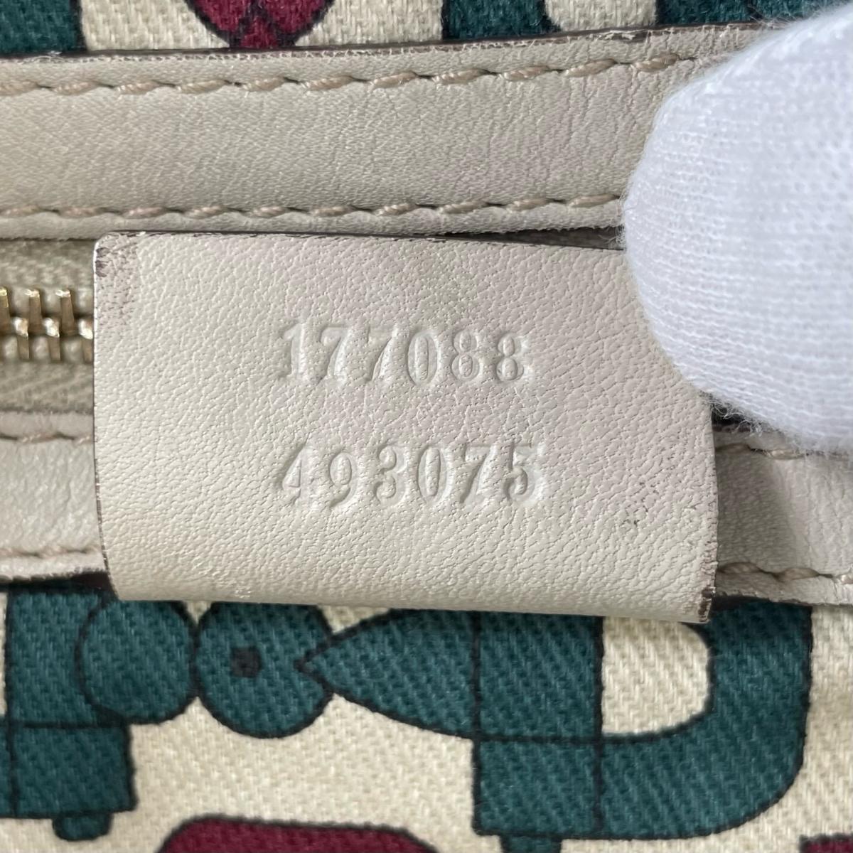 グッチ GUCCI ショルダーバッグ
 2wayトートバッグ グッチシマ インディ レザー 177088 ベージュ 【SS】
 【中古】