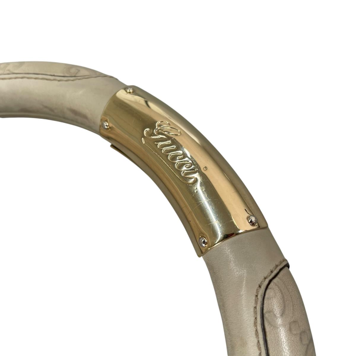 グッチ GUCCI ショルダーバッグ
 2wayトートバッグ グッチシマ インディ レザー 177088 ベージュ 【SS】
 【中古】