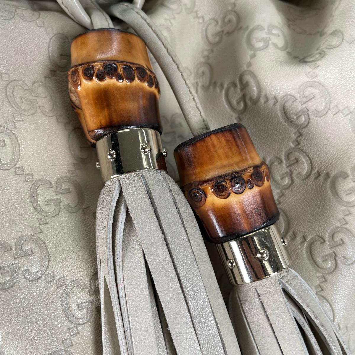 グッチ GUCCI ショルダーバッグ
 2wayトートバッグ グッチシマ インディ レザー 177088 ベージュ 【SS】
 【中古】