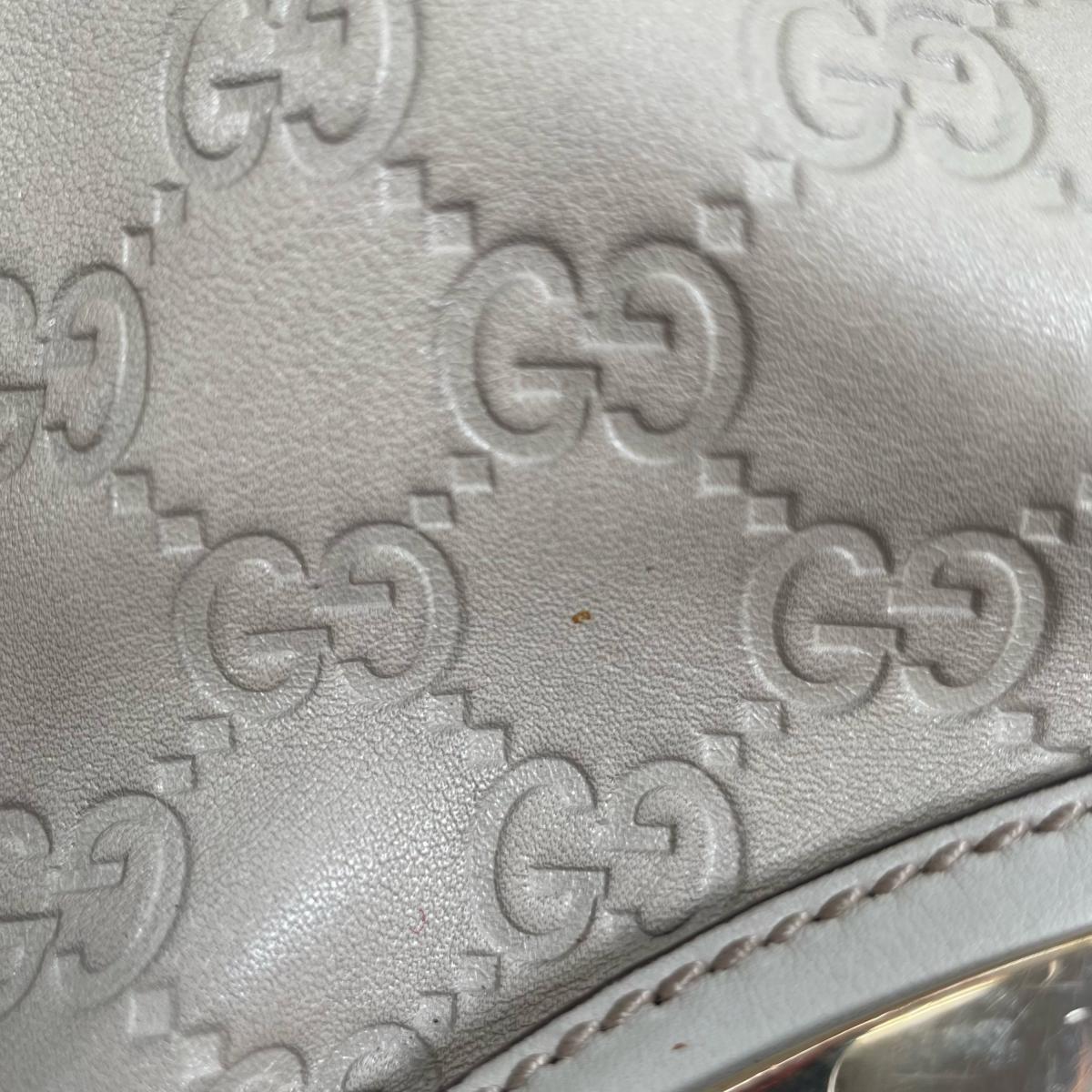 グッチ GUCCI ショルダーバッグ
 2wayトートバッグ グッチシマ インディ レザー 177088 ベージュ 【SS】
 【中古】