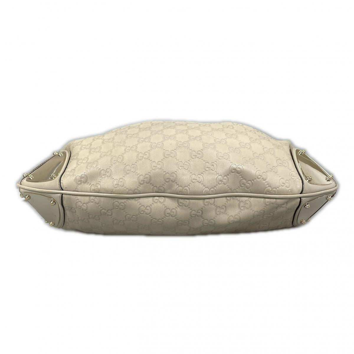 グッチ GUCCI ショルダーバッグ
 2wayトートバッグ グッチシマ インディ レザー 177088 ベージュ 【SS】
 【中古】