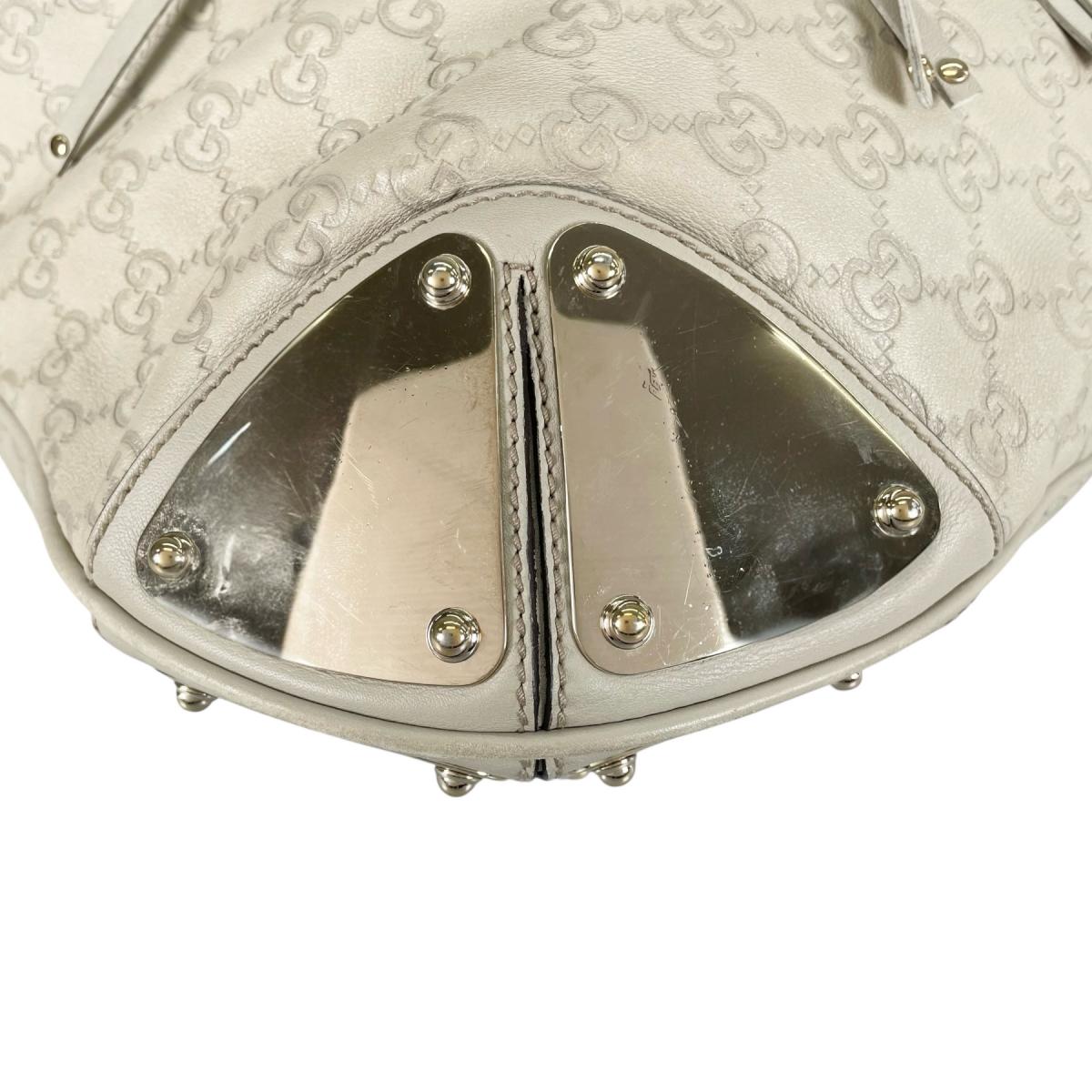 グッチ GUCCI ショルダーバッグ
 2wayトートバッグ グッチシマ インディ レザー 177088 ベージュ 【SS】
 【中古】