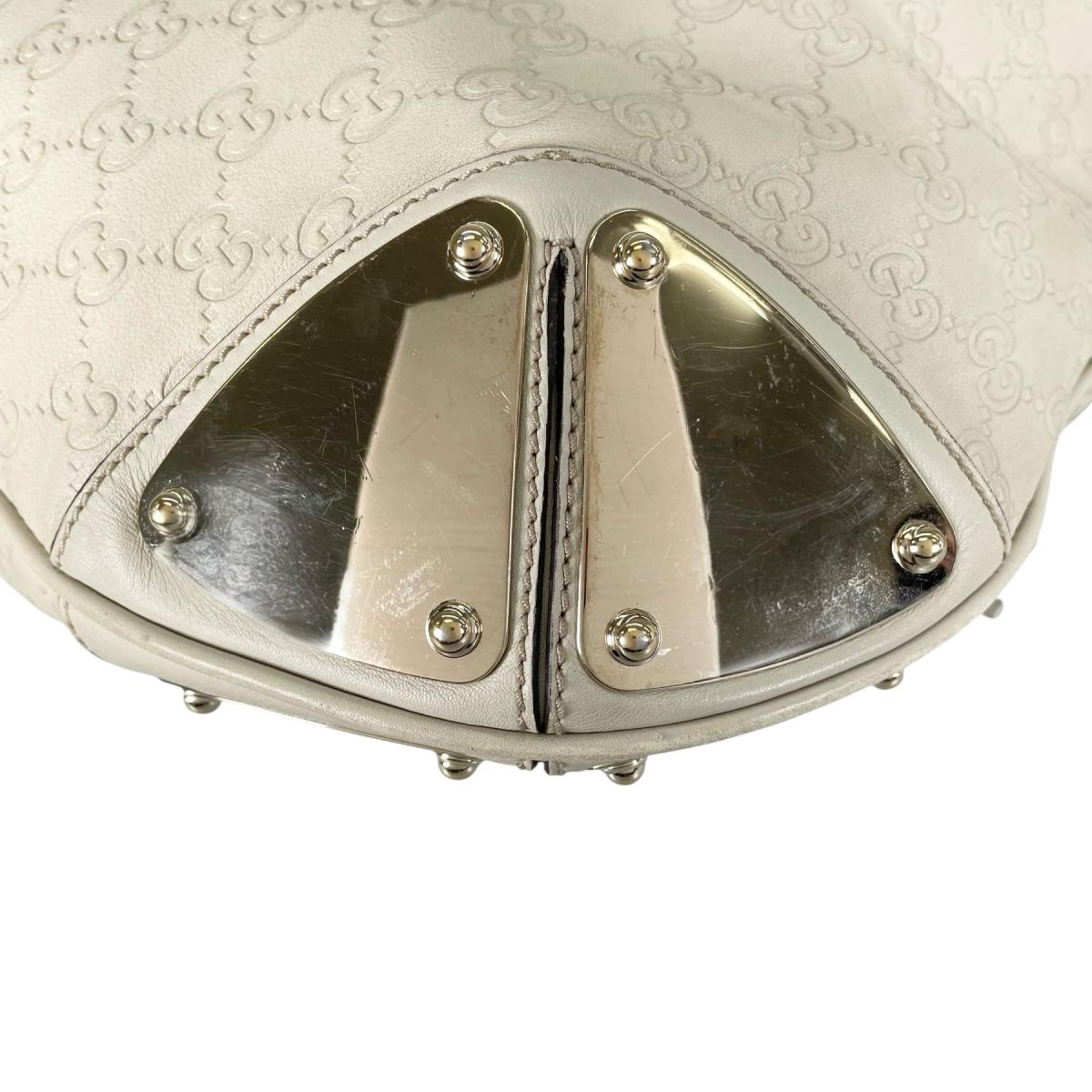 グッチ GUCCI ショルダーバッグ
 2wayトートバッグ グッチシマ インディ レザー 177088 ベージュ 【SS】
 【中古】