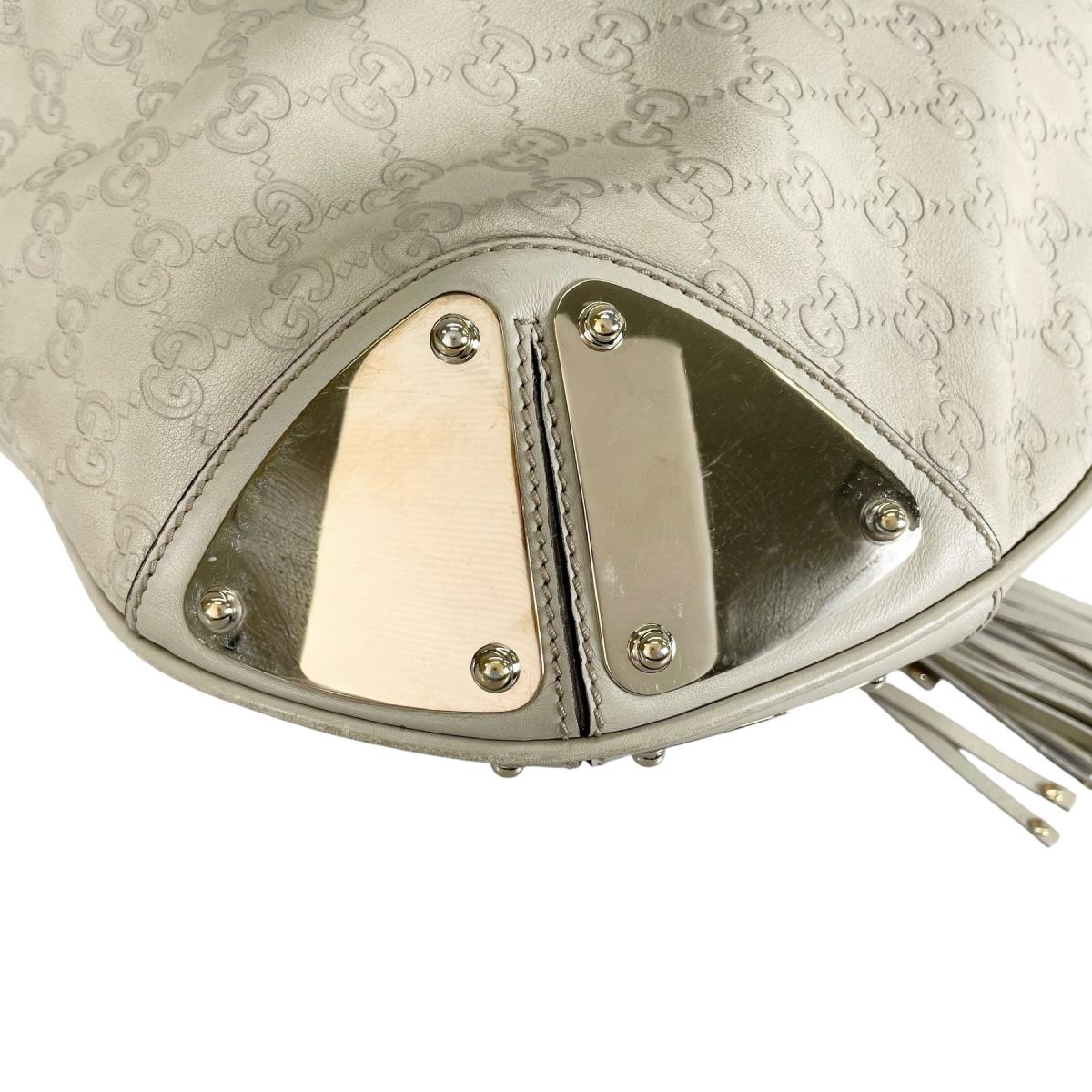 グッチ GUCCI ショルダーバッグ
 2wayトートバッグ グッチシマ インディ レザー 177088 ベージュ 【SS】
 【中古】