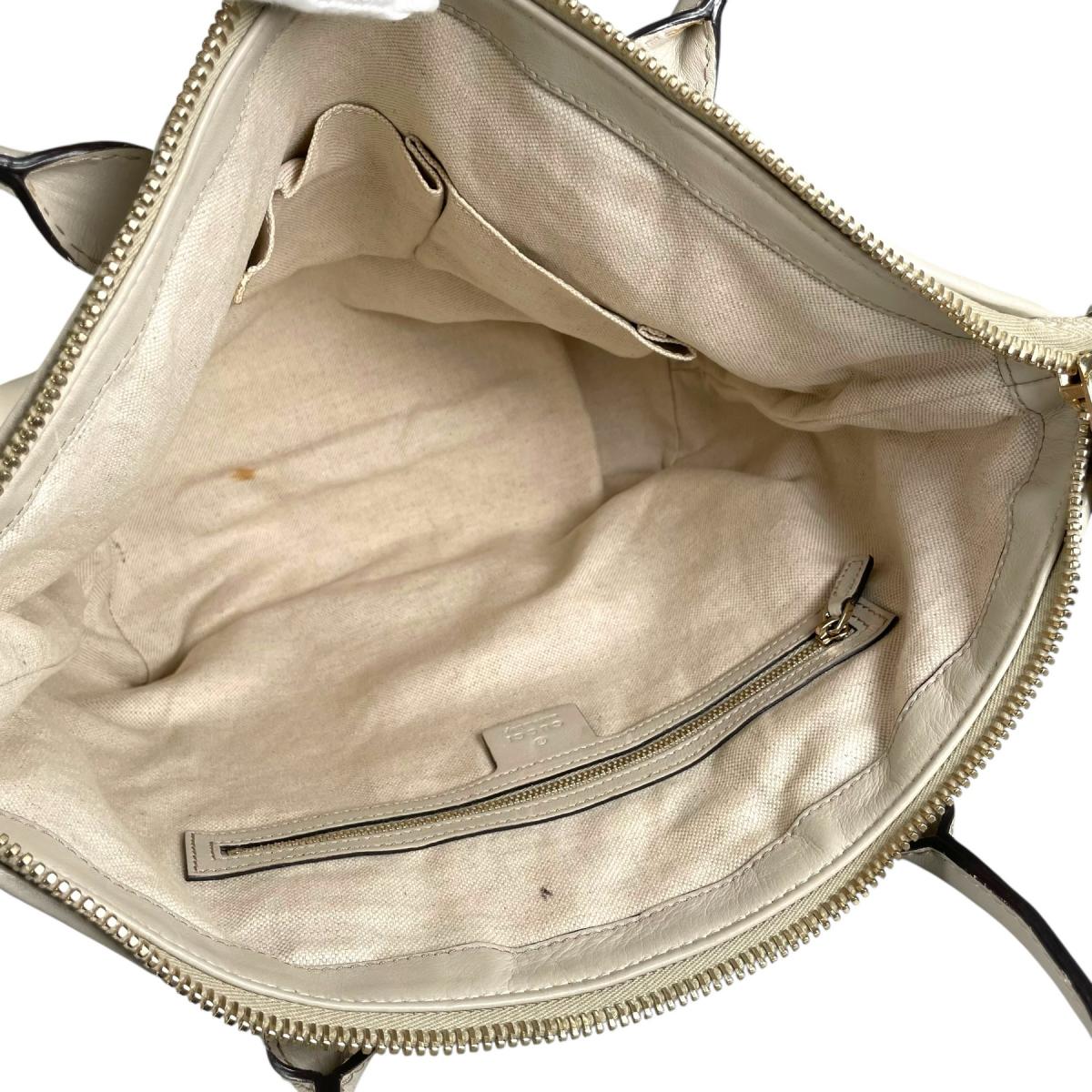 グッチ GUCCI ショルダーバッグ
 2wayトートバッグ グッチシマ ハートビット レザー 269957 ベージュ 【SS】
 【中古】