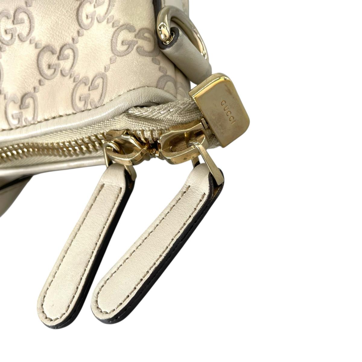 グッチ GUCCI ショルダーバッグ
 2wayトートバッグ グッチシマ ハートビット レザー 269957 ベージュ 【SS】
 【中古】