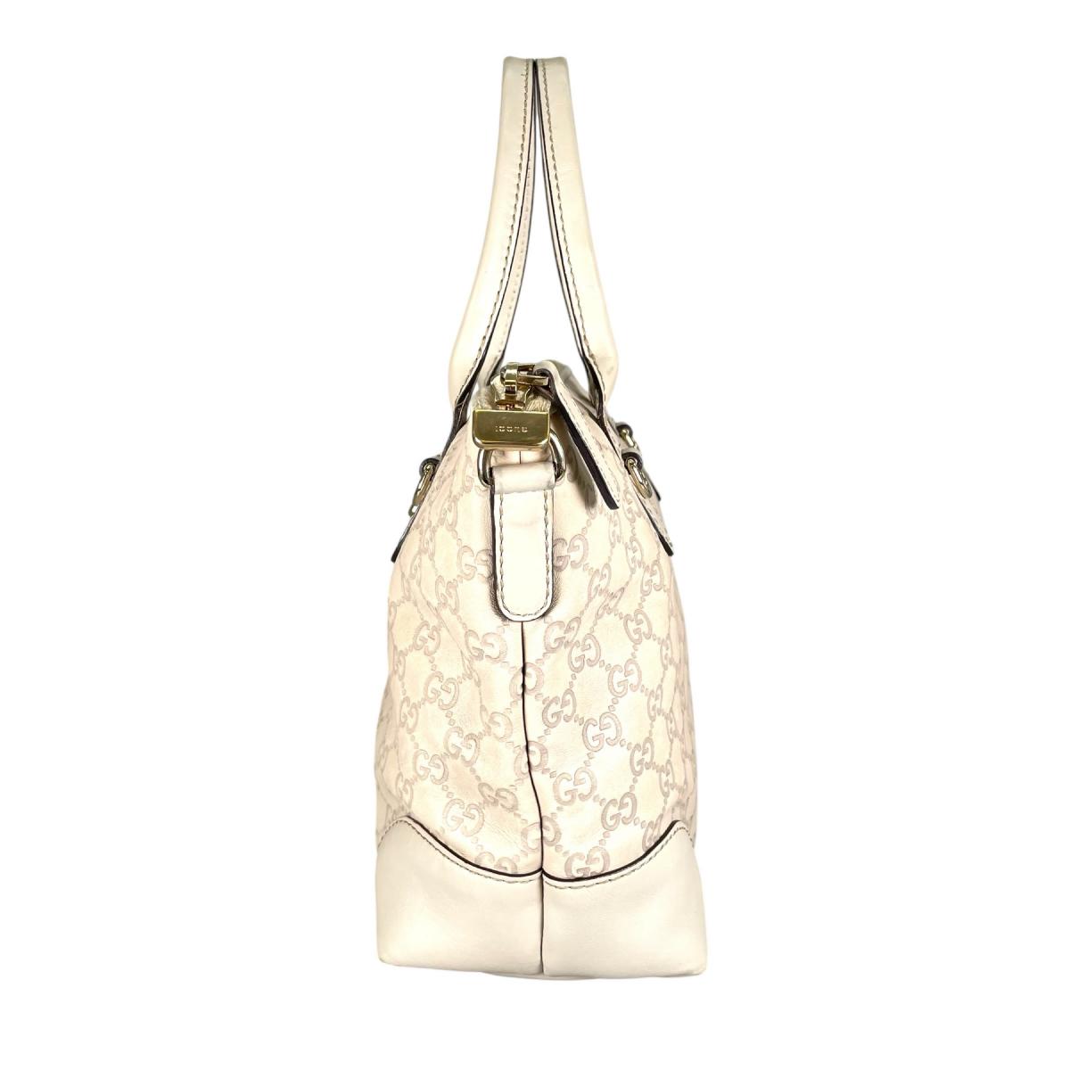 グッチ GUCCI ショルダーバッグ
 2wayトートバッグ グッチシマ ハートビット レザー 269957 ベージュ 【SS】
 【中古】