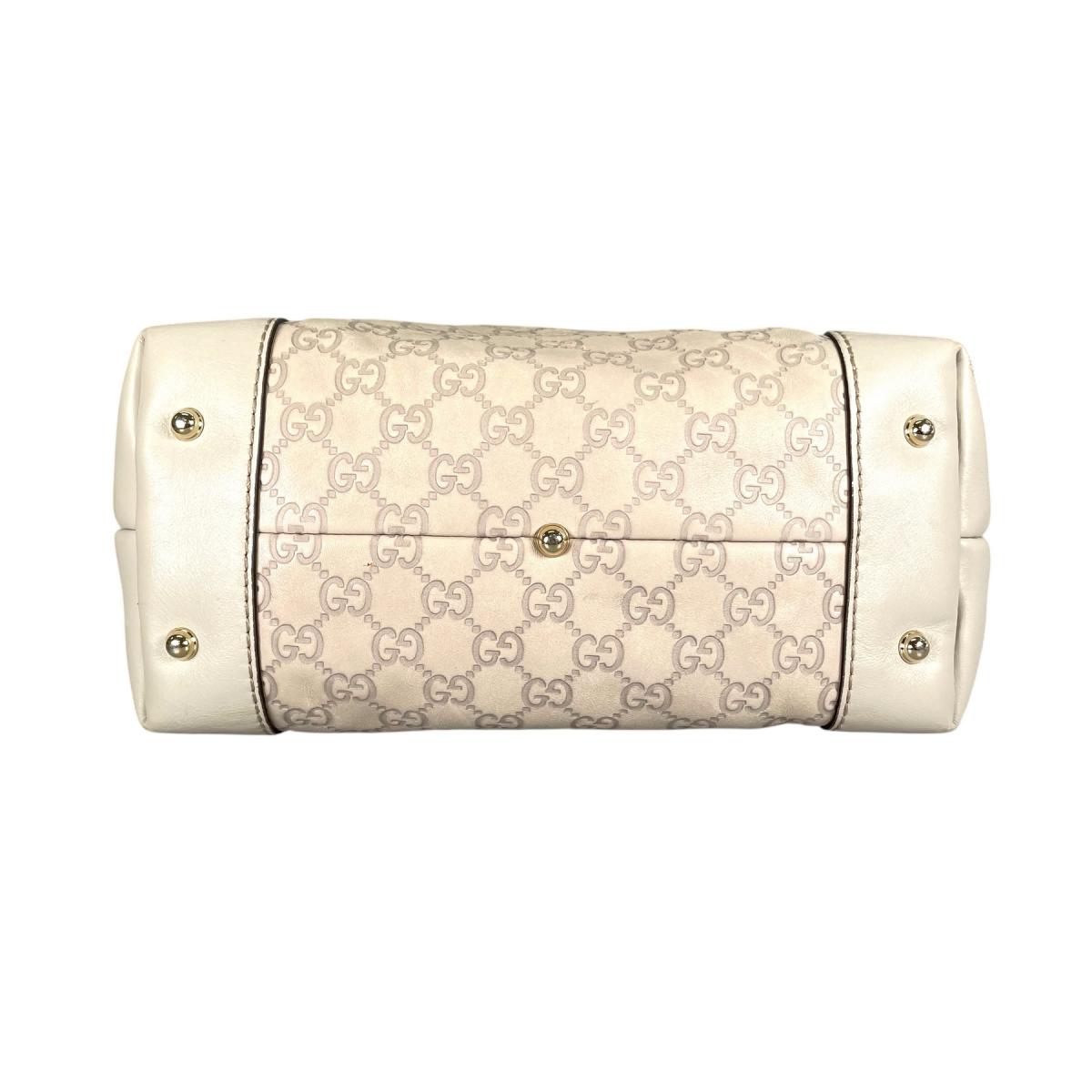 グッチ GUCCI ショルダーバッグ
 2wayトートバッグ グッチシマ ハートビット レザー 269957 ベージュ 【SS】
 【中古】