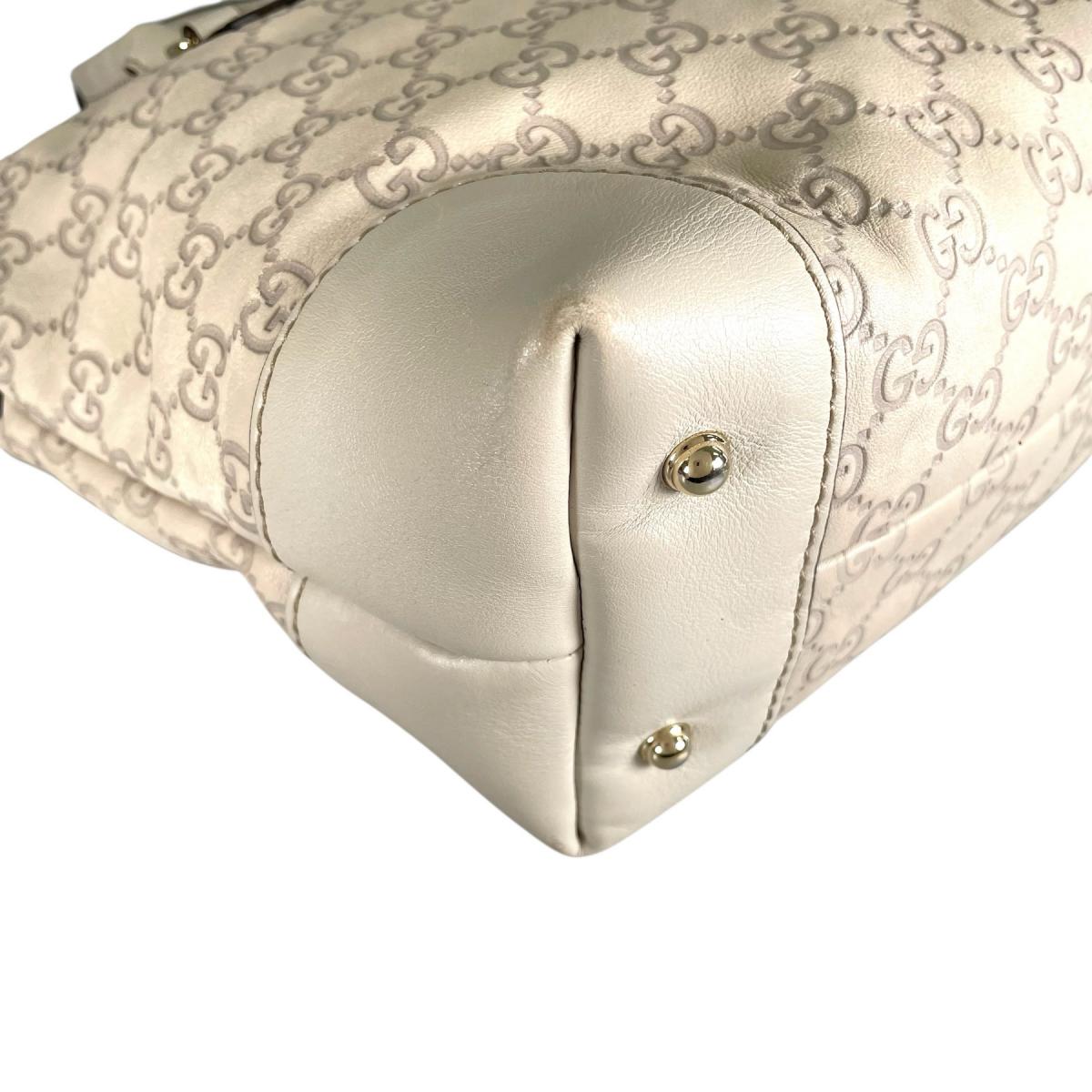 グッチ GUCCI ショルダーバッグ
 2wayトートバッグ グッチシマ ハートビット レザー 269957 ベージュ 【SS】
 【中古】