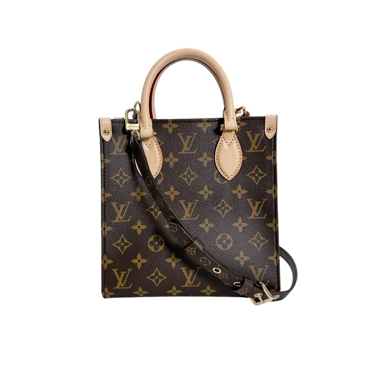 ルイヴィトン LOUIS VUITTON ハンドバッグ
 ハンドバッグ モノグラム サックプラBB モノグラムキャンバス M46265 ブラウン LV
 【SS】
 【中古】