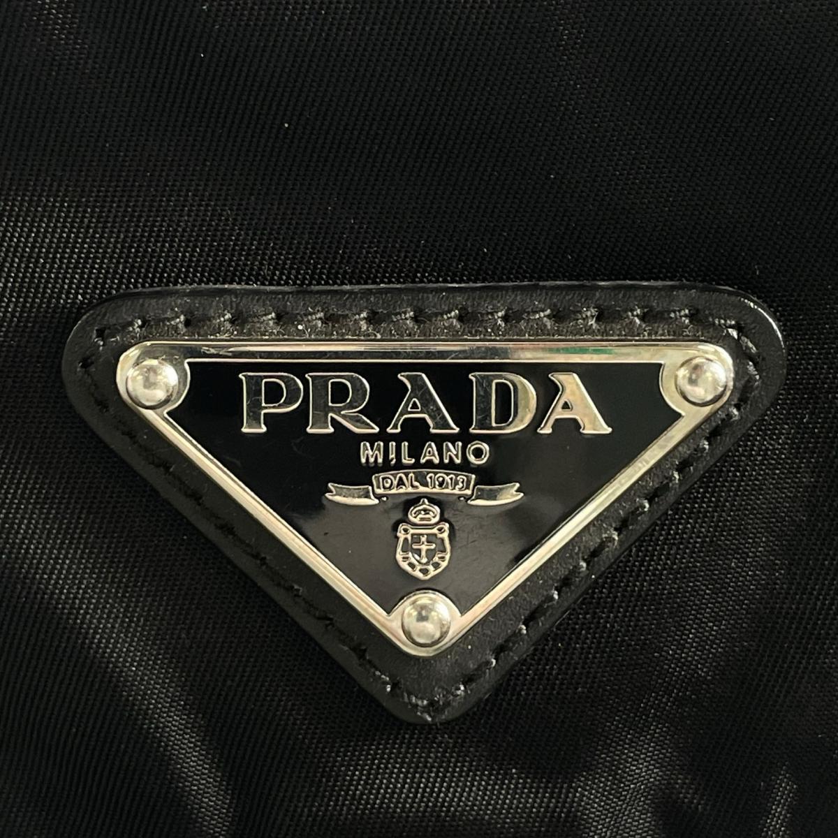 プラダ PRADA ショルダーバッグ
 クロスボディバック Re-Nylon 三角ロゴ ナイロン BT0520 ブラック 【SS】
 【中古】