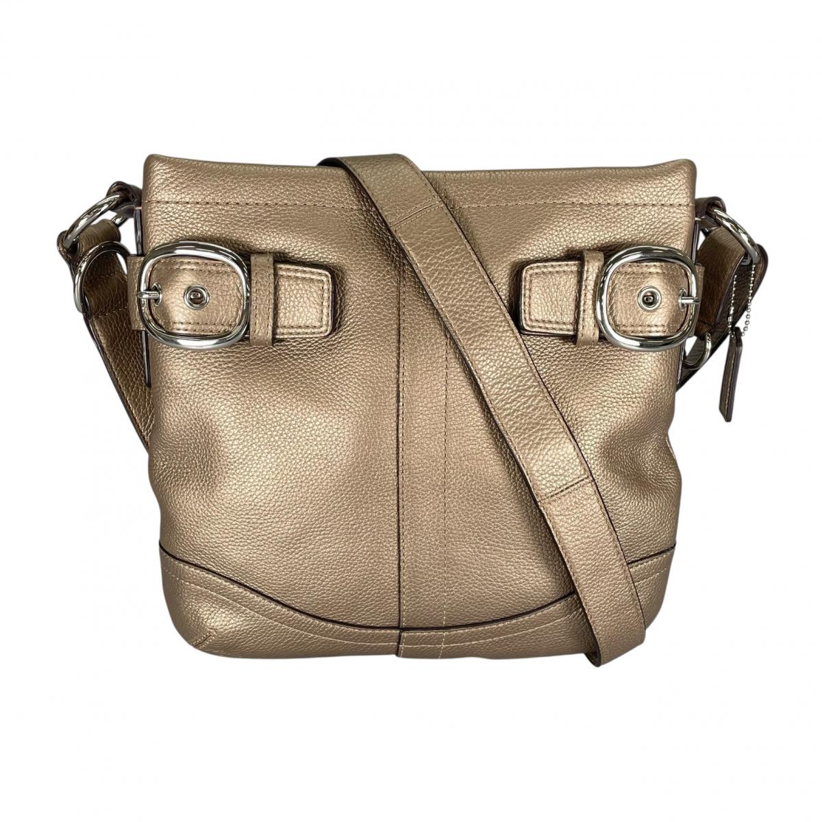コーチ COACH ショルダーバッグ
 ダッフル ソーホー グラブタンレザー レザー F16514 ゴールド 【SS】
 【中古】