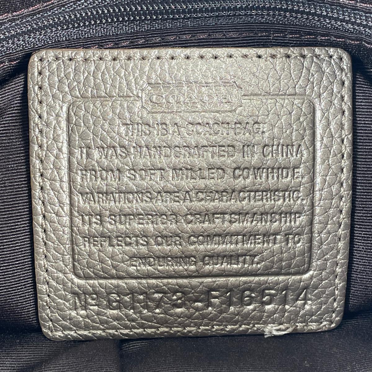 コーチ COACH ショルダーバッグ
 ダッフル ソーホー グラブタンレザー レザー F16514 ゴールド 【SS】
 【中古】