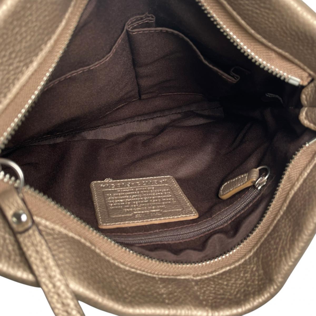 コーチ COACH ショルダーバッグ
 ダッフル ソーホー グラブタンレザー レザー F16514 ゴールド 【SS】
 【中古】