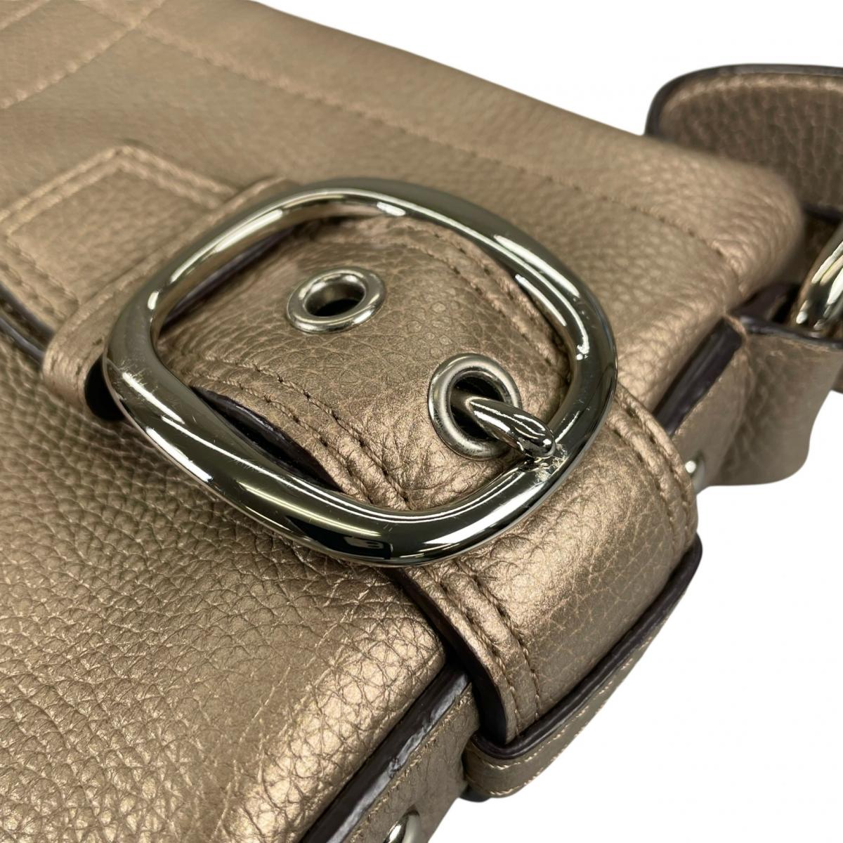 コーチ COACH ショルダーバッグ
 ダッフル ソーホー グラブタンレザー レザー F16514 ゴールド 【SS】
 【中古】