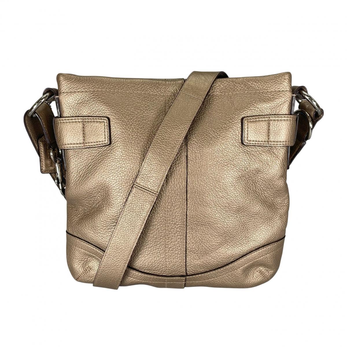 コーチ COACH ショルダーバッグ
 ダッフル ソーホー グラブタンレザー レザー F16514 ゴールド 【SS】
 【中古】