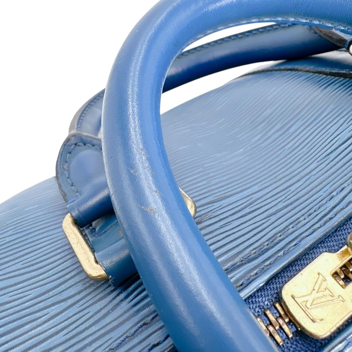 ルイヴィトン LOUIS VUITTON ボストンバッグ
 旅行かばん エピ キーポル45 エピレザー M42975 トレドブルー LV
 【SS】
 【中古】