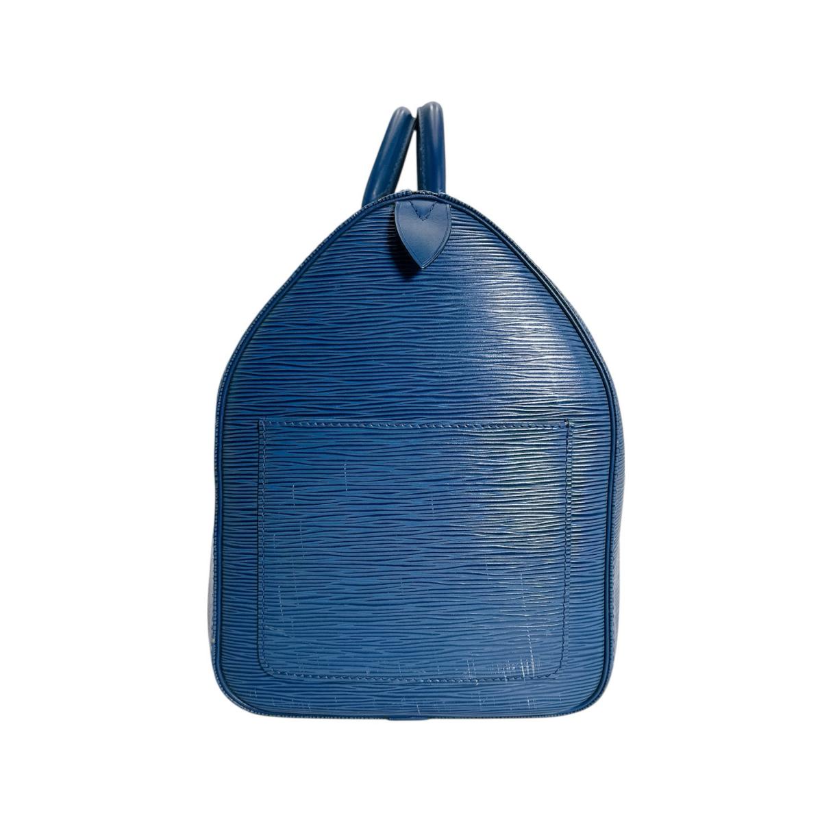 ルイヴィトン LOUIS VUITTON ボストンバッグ
 旅行かばん エピ キーポル45 エピレザー M42975 トレドブルー LV
 【SS】
 【中古】