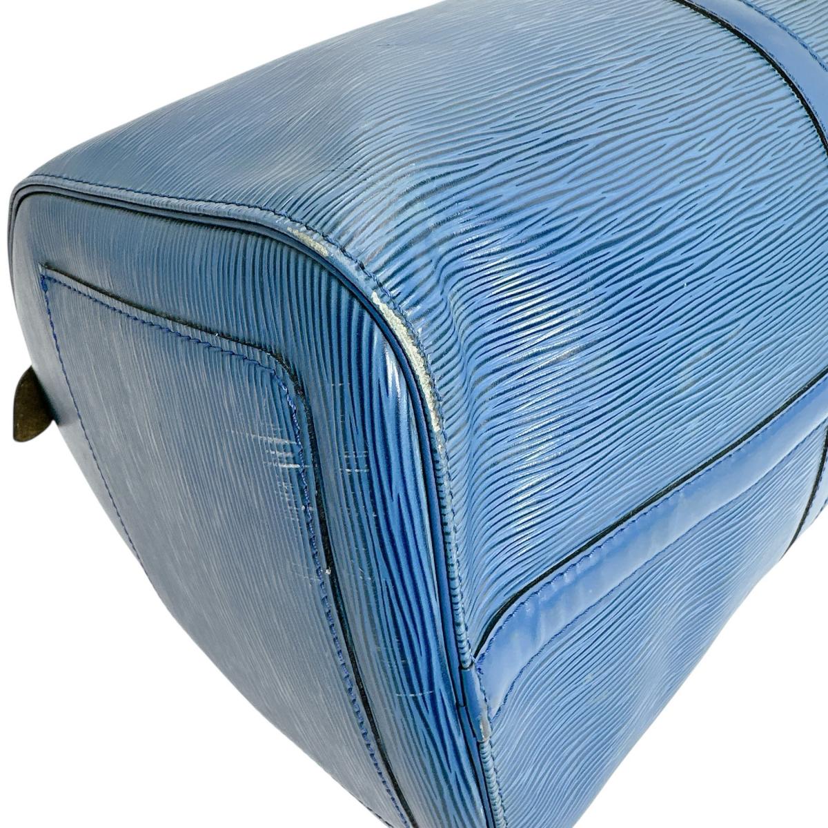 ルイヴィトン LOUIS VUITTON ボストンバッグ
 旅行かばん エピ キーポル45 エピレザー M42975 トレドブルー LV
 【SS】
 【中古】