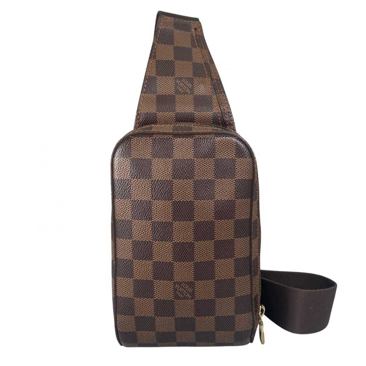 ルイヴィトン LOUIS VUITTON ボディバッグ
 ウエストポーチ 斜め掛け ジェロニモス ダミエキャンバス N51994 ブラウン LV
 【SS】
 【中古】