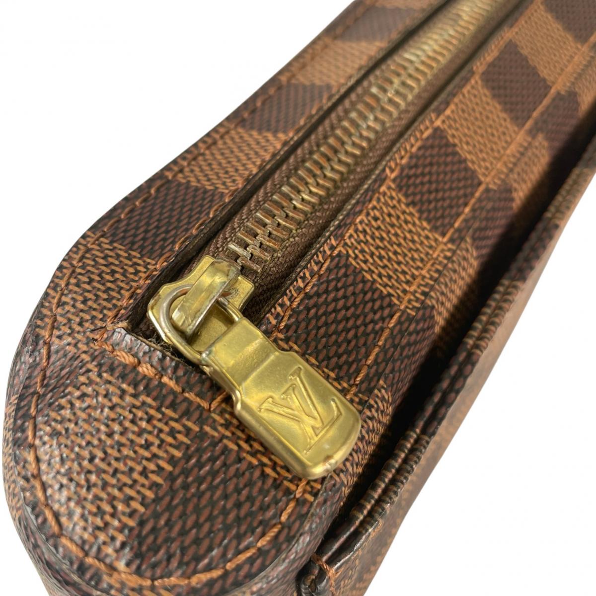 ルイヴィトン LOUIS VUITTON ボディバッグ
 ウエストポーチ 斜め掛け ジェロニモス ダミエキャンバス N51994 ブラウン LV
 【SS】
 【中古】