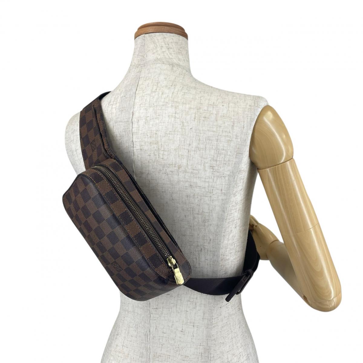 ルイヴィトン LOUIS VUITTON ボディバッグ
 ウエストポーチ 斜め掛け ジェロニモス ダミエキャンバス N51994 ブラウン LV
 【SS】
 【中古】