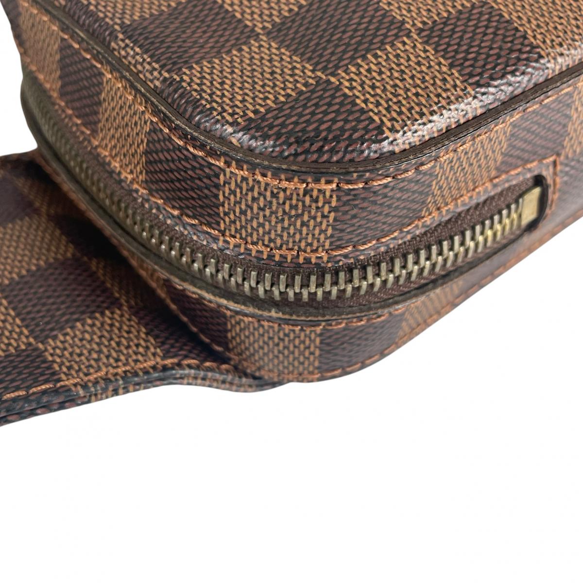 ルイヴィトン LOUIS VUITTON ボディバッグ
 ウエストポーチ 斜め掛け ジェロニモス ダミエキャンバス N51994 ブラウン LV
 【SS】
 【中古】