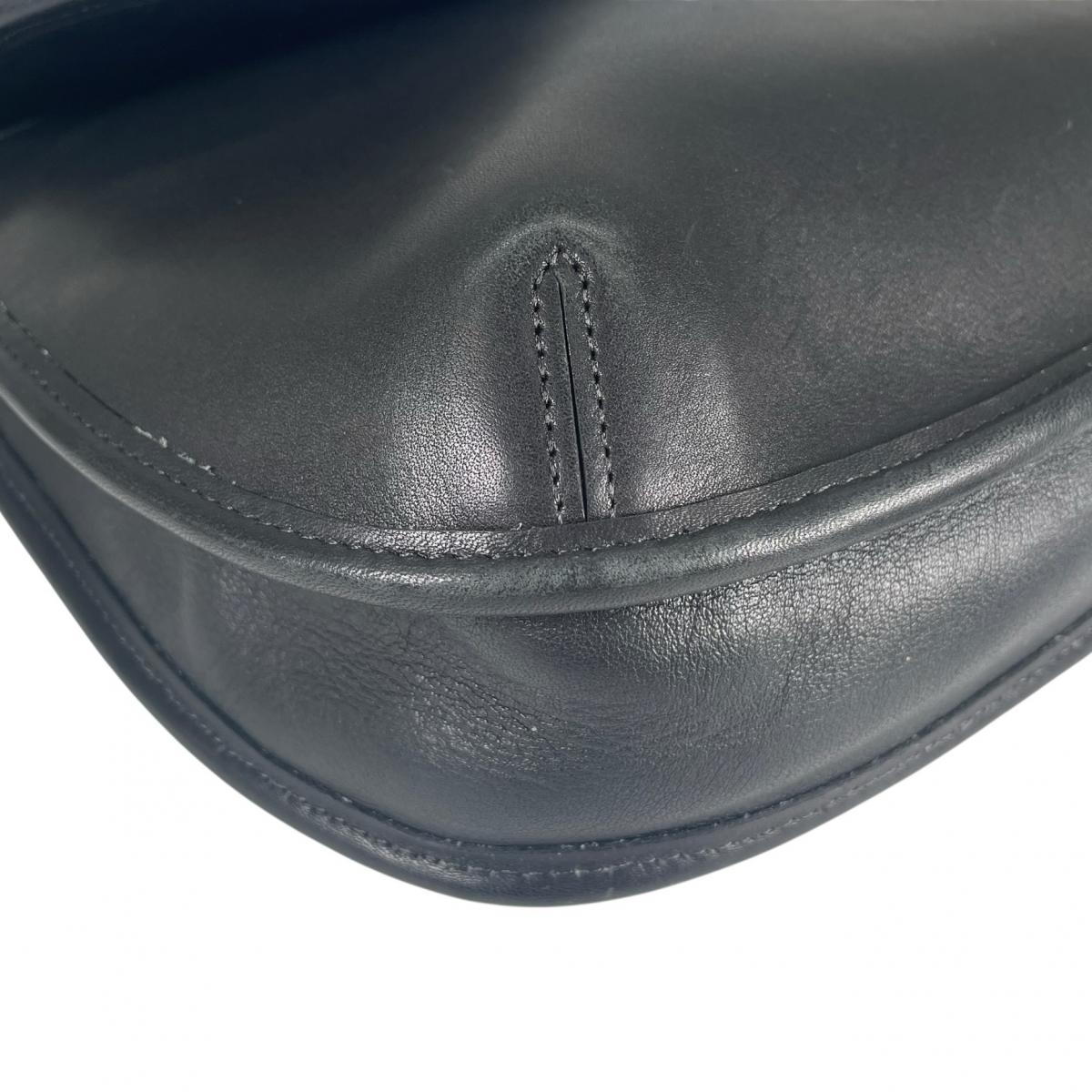 コーチ COACH ショルダーバッグ
 エルゴ・フラップ グラブタンレザー オールドコーチ レザー UTD 9034 ブラック 【SS】
 【中古】