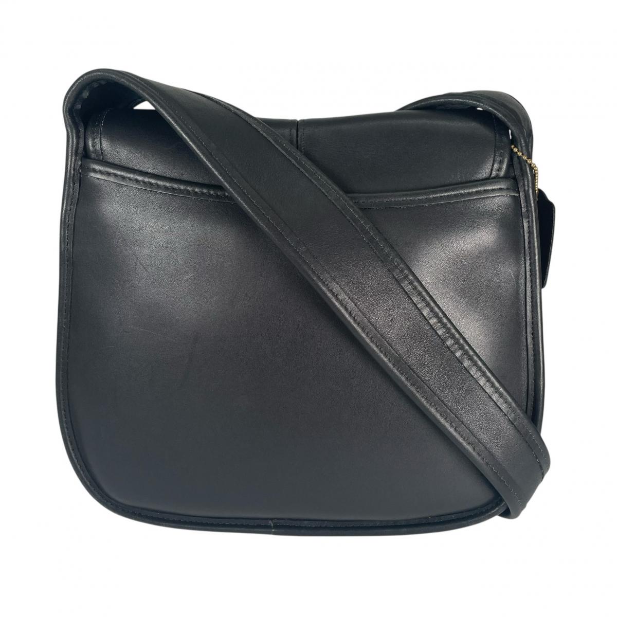 コーチ COACH ショルダーバッグ
 エルゴ・フラップ グラブタンレザー オールドコーチ レザー UTD 9034 ブラック 【SS】
 【中古】