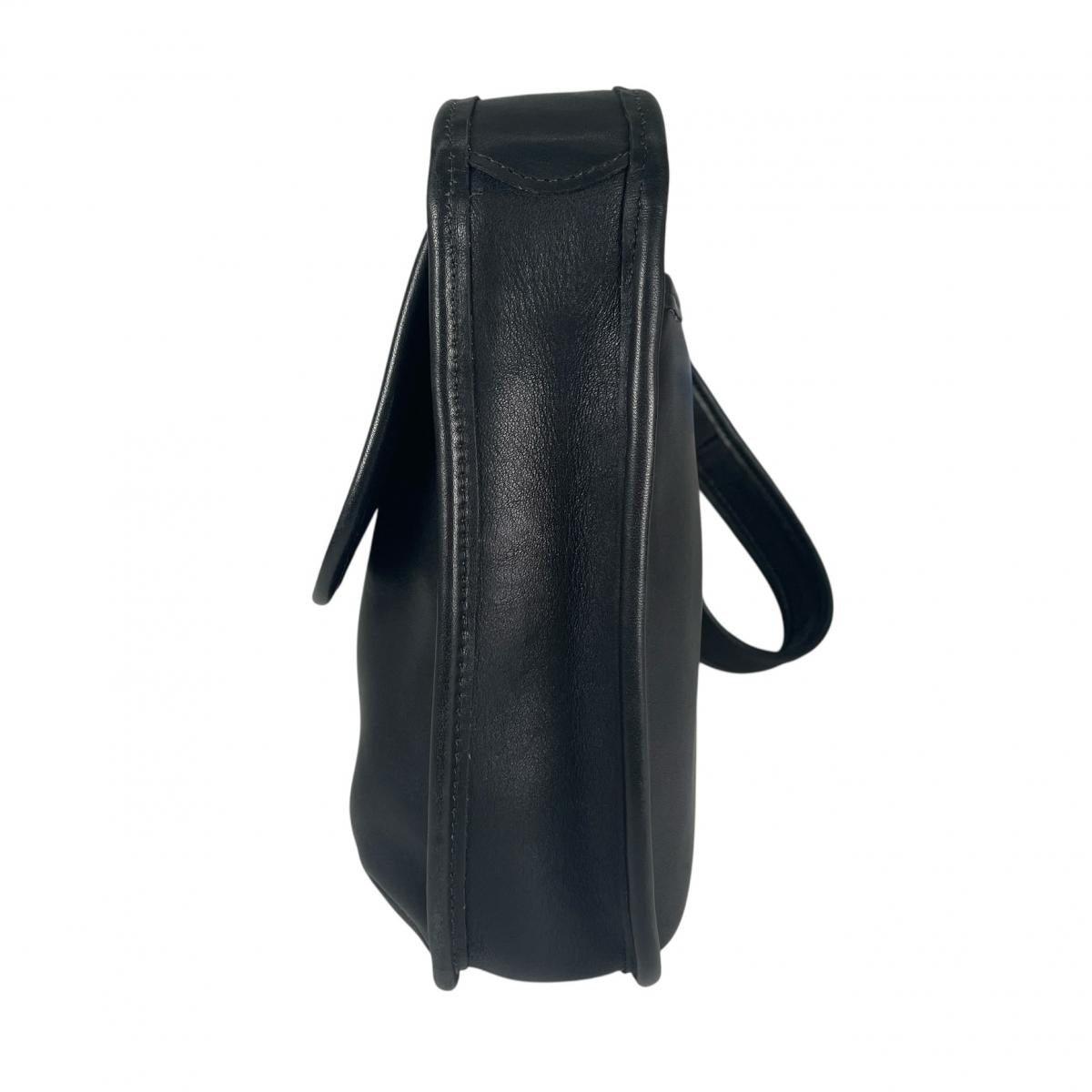 コーチ COACH ショルダーバッグ
 エルゴ・フラップ グラブタンレザー オールドコーチ レザー UTD 9034 ブラック 【SS】
 【中古】