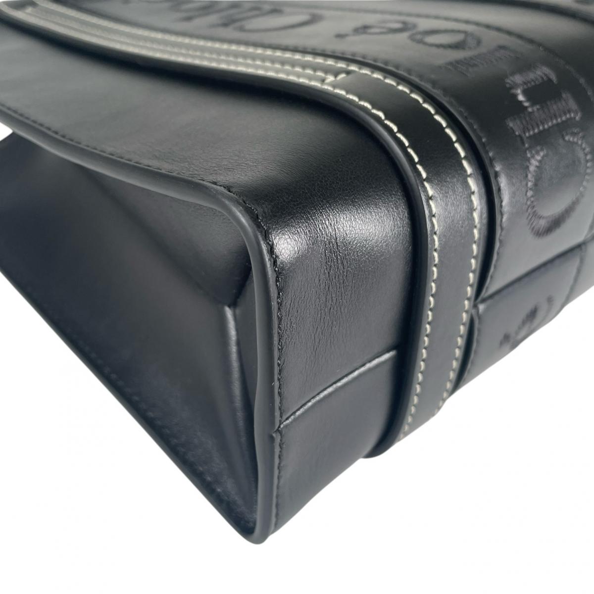 クロエ Chloe ハンドバッグ
 2WAY ショルダーバッグ スモール Woody レザー CHC23US397I60 ブラック 【SS】
 【中古】