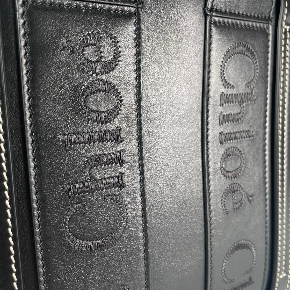 クロエ Chloe ハンドバッグ
 2WAY ショルダーバッグ スモール Woody レザー CHC23US397I60 ブラック 【SS】
 【中古】