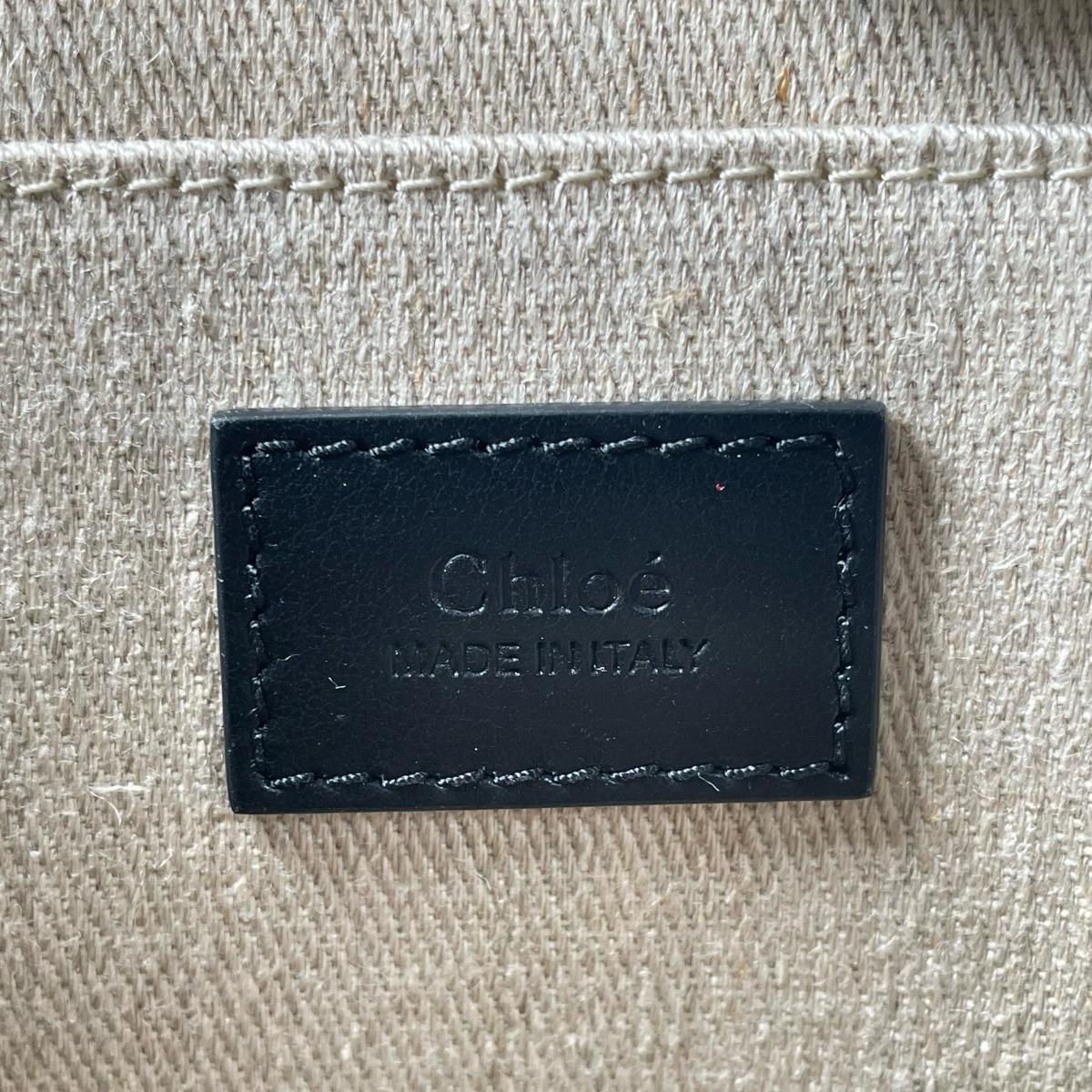 クロエ Chloe ハンドバッグ
 2WAY ショルダーバッグ スモール Woody レザー CHC23US397I60 ブラック 【SS】
 【中古】
