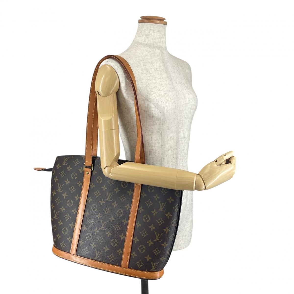 ルイヴィトン LOUIS VUITTON トートバッグ
 ハンドバッグ ヌメ革 バビロン モノグラムキャンバス M511002 ブラウン LV
 【SS】
 【中古】