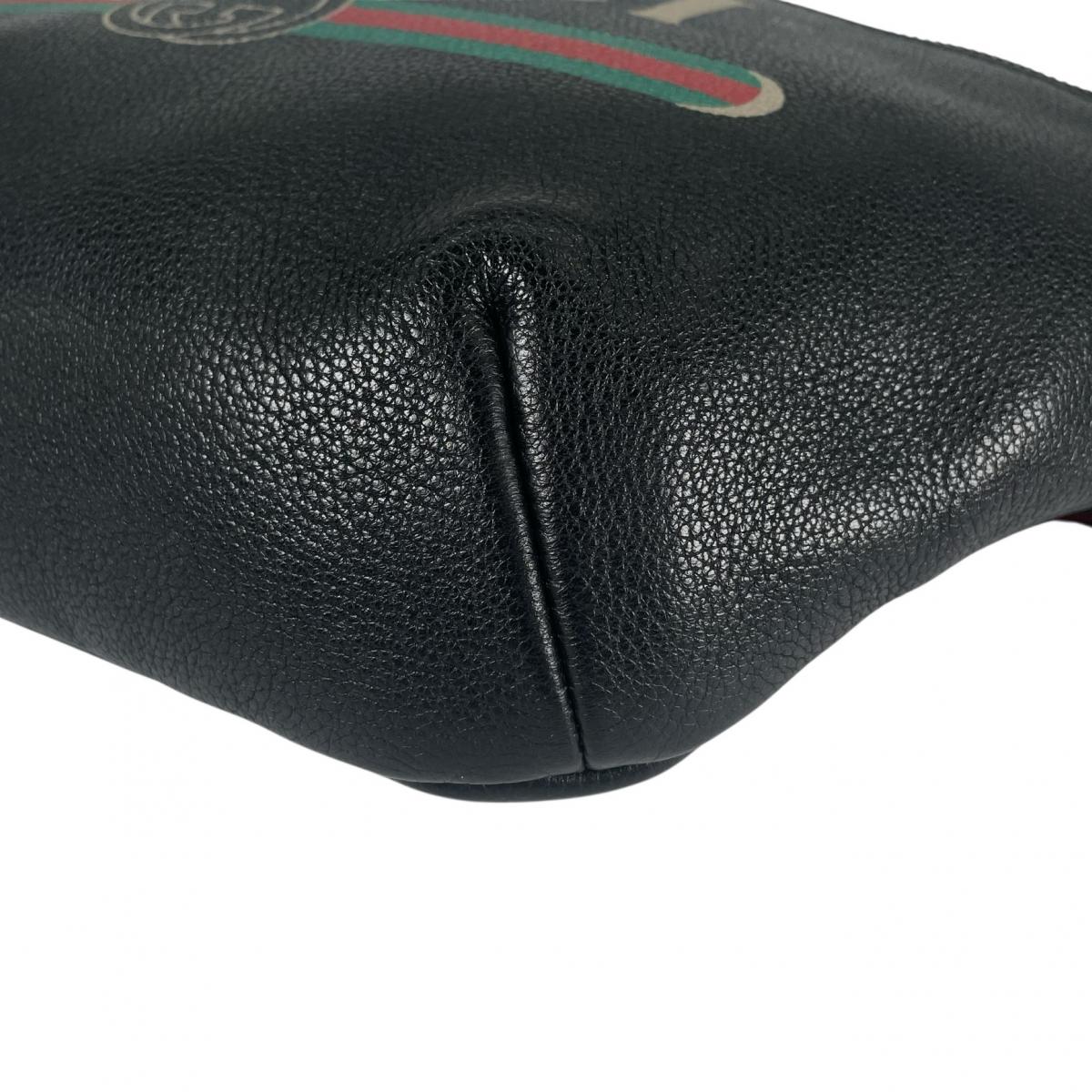 グッチ GUCCI ボディバッグ
 ボディバッグ スモールベルトバッグ シェリーライン レザー 530412 ブラック 【SS】
 【中古】