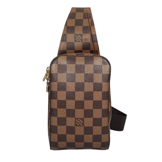 ルイヴィトン LOUIS VUITTON ボディバッグ
 ウエストポーチ 斜め掛け ジェロニモス ダミエキャンバス N51994 ブラウン LV
 【SS】
 【中古】