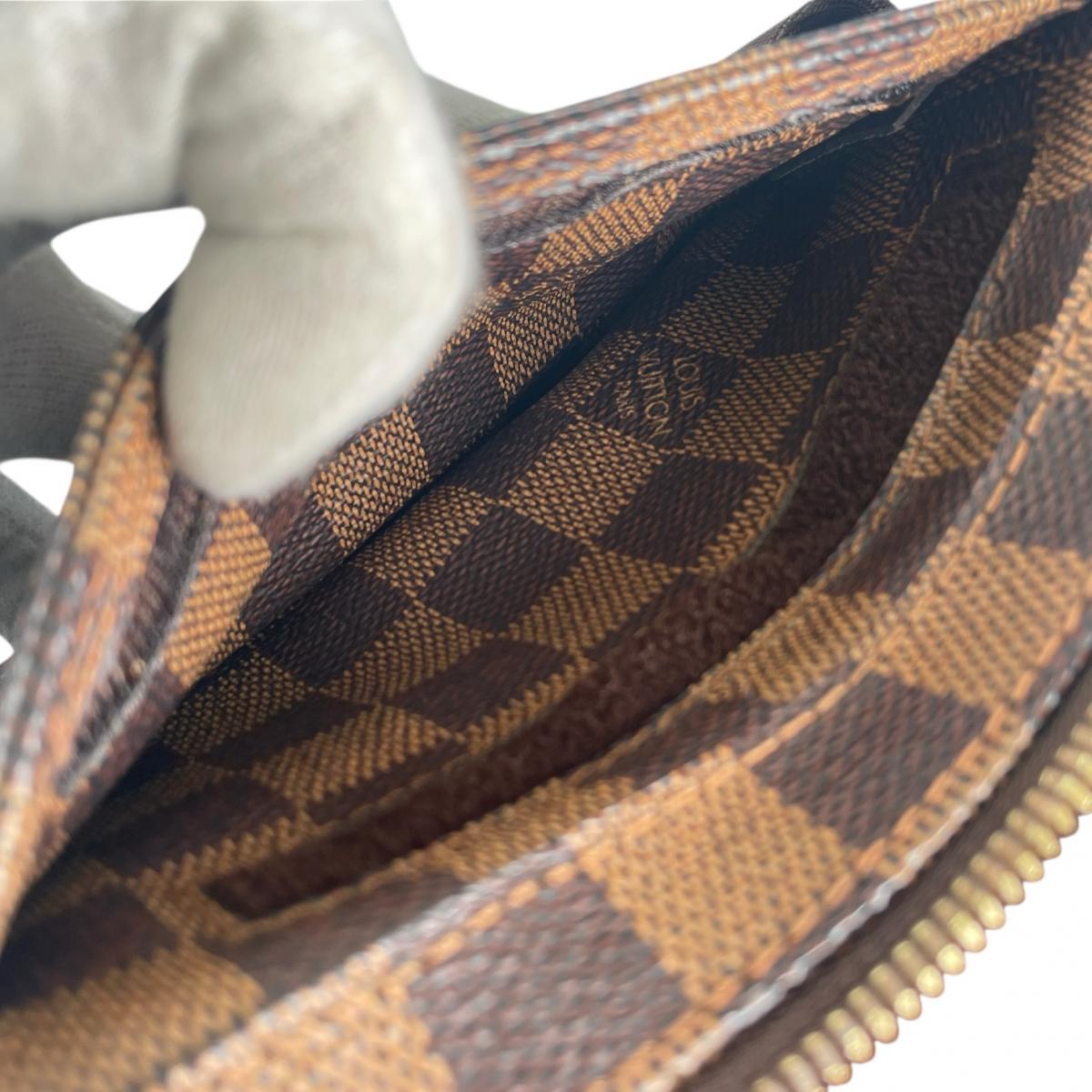 ルイヴィトン LOUIS VUITTON ボディバッグ
 ウエストポーチ 斜め掛け ジェロニモス ダミエキャンバス N51994 ブラウン LV
 【SS】
 【中古】