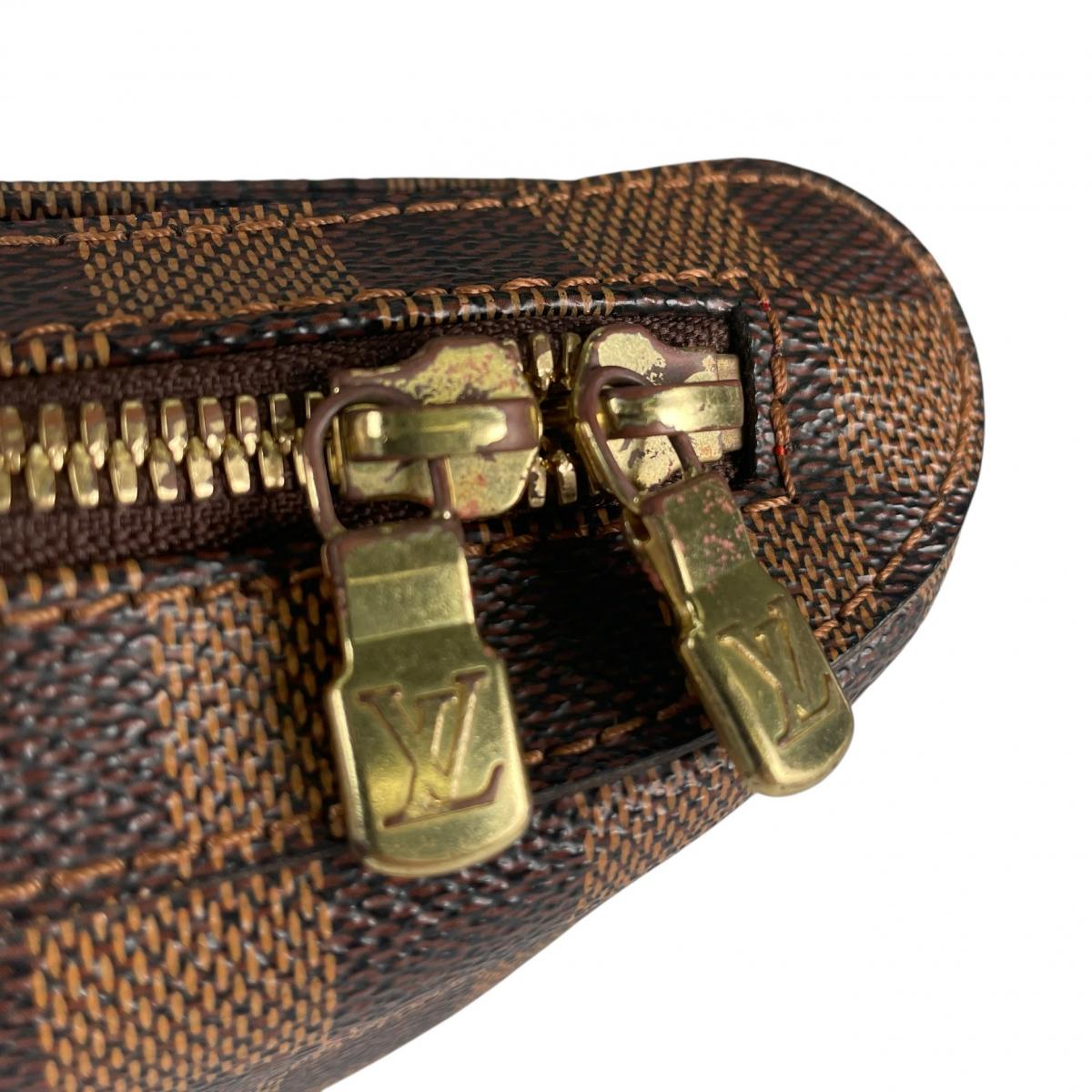 ルイヴィトン LOUIS VUITTON ボディバッグ
 ウエストポーチ 斜め掛け ジェロニモス ダミエキャンバス N51994 ブラウン LV
 【SS】
 【中古】