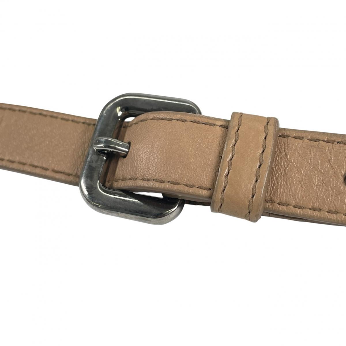 プラダ PRADA ハンドバッグ
 ハンドバッグ 2WAY ショルダーバッグ ナッパゴーフル レザー BN1702 ベージュ 【SS】
 【中古】