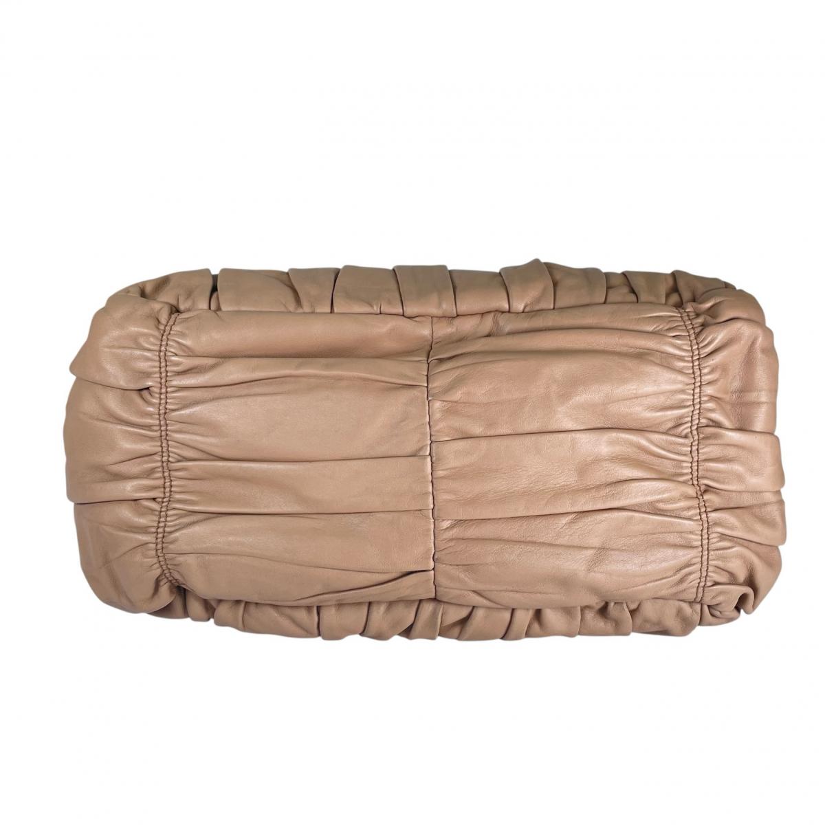 プラダ PRADA ハンドバッグ
 ハンドバッグ 2WAY ショルダーバッグ ナッパゴーフル レザー BN1702 ベージュ 【SS】
 【中古】